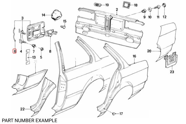 Genuine BMW Fuel Door Spring - 51171888374