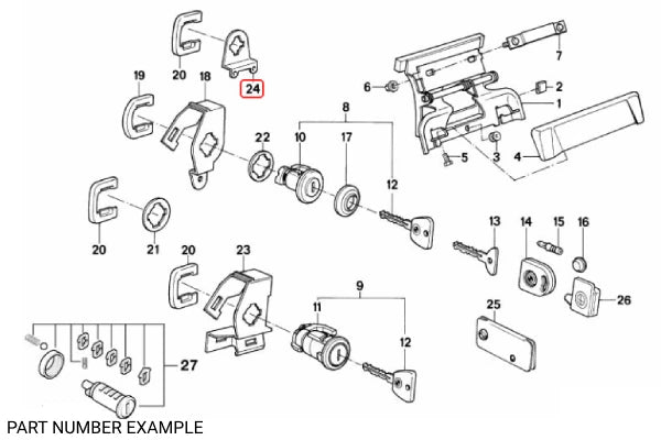 Genuine BMW Bracket for Door Lock - 51211916536