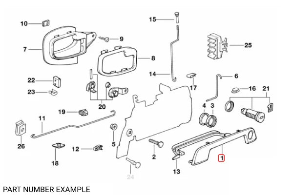 Genuine BMW Handle Covering Front Right - 51218205302