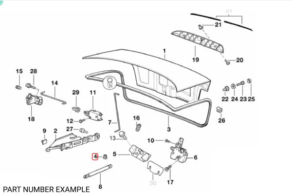 Genuine BMW Stop Buffer for Boot Lid - 51248119306