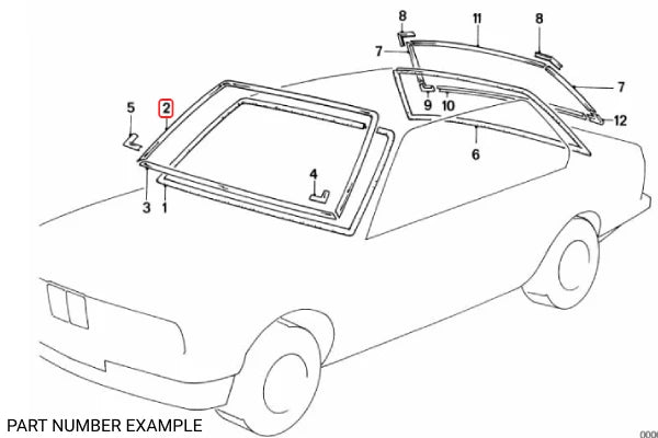 Genuine BMW Black Moulding for Windscreen Upper - 51311959969