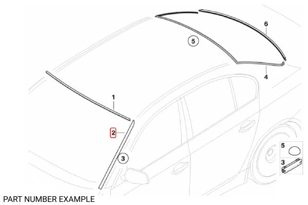 Genuine BMW Drip Moulding Front Right - 51317045448