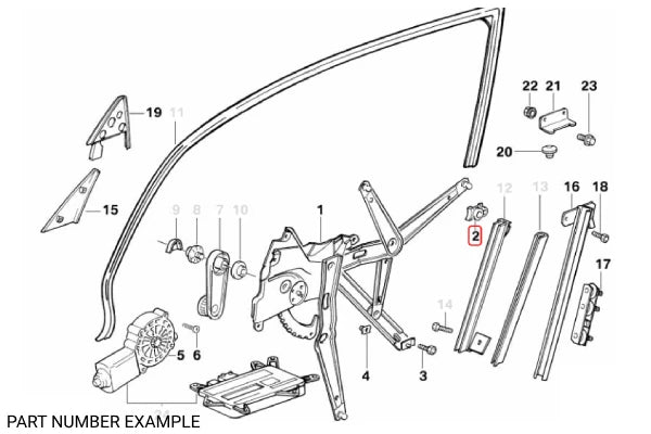 Genuine BMW Window Regulator Clip - 51321938884