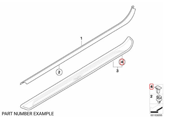 Genuine BMW Door Sill Retaining Clip (Inner) – 51471840960