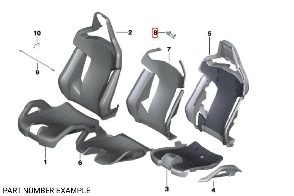 Genuine BMW M4 Illuminated Seat Emblem - 52108745044