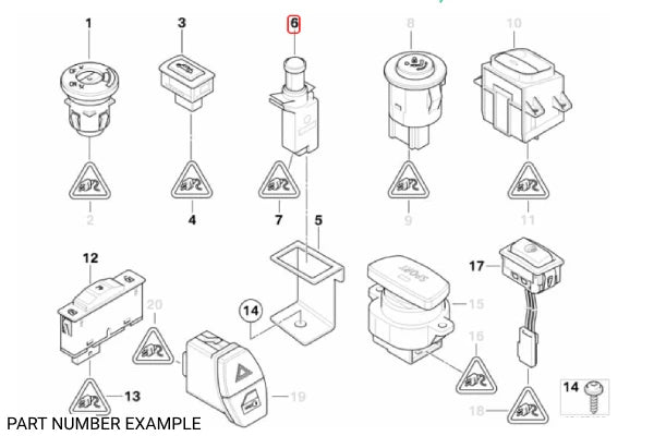 Genuine BMW Bonnect Switch for Alarm - 61319119052