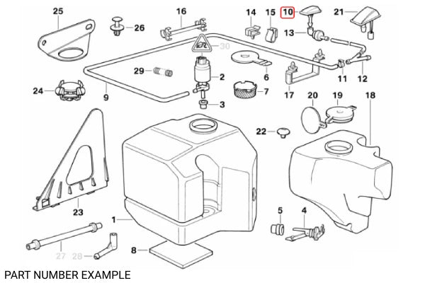 Genuine BMW Windscreen Washer Spray Nozzle - 61601384859