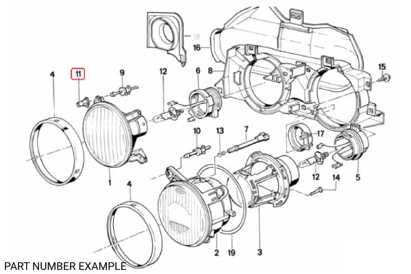 Genuine BMW Headlight Bush - 63121378369