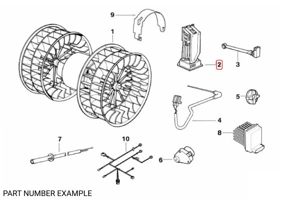 Genuine BMW Blower Motor Resistor - 64118391749