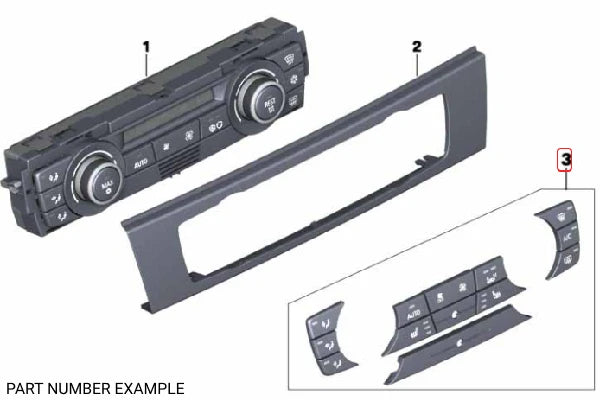 Genuine BMW Climate Control Buttons - 64119344143