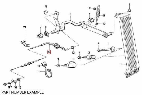 Accelerator Bowden Cable for M20 RHD - 35411154504