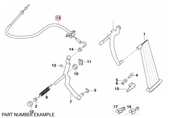 Genuine Accelerator Cable - 35411162972