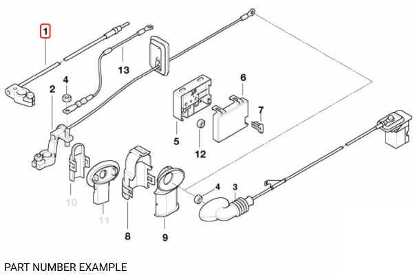 Genuine Battery Cable - Negative – 61128373946
