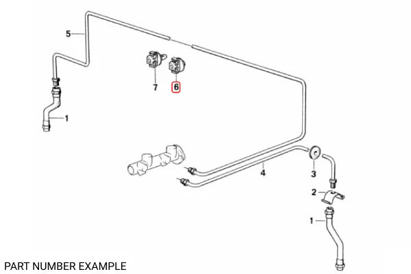 Dual Brake Line Holder Bracket - 34321160027