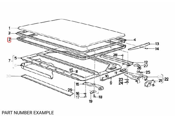 Genuine Single Piece Sunroof Gasket (2580mm) – 54121903725