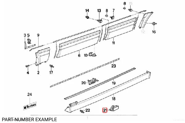 M-Tech Outer Kick Panel Clamp - 51711938940