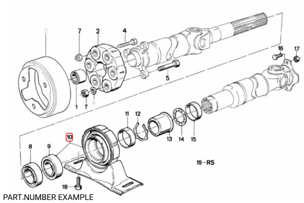 Genuine Centre Driveshaft Support Bearing – 26121226723