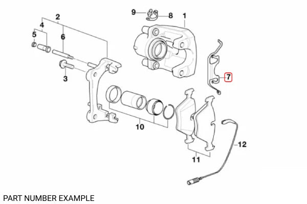 Genuine Rear Brake Anti-Rattle Clip - 34216753675