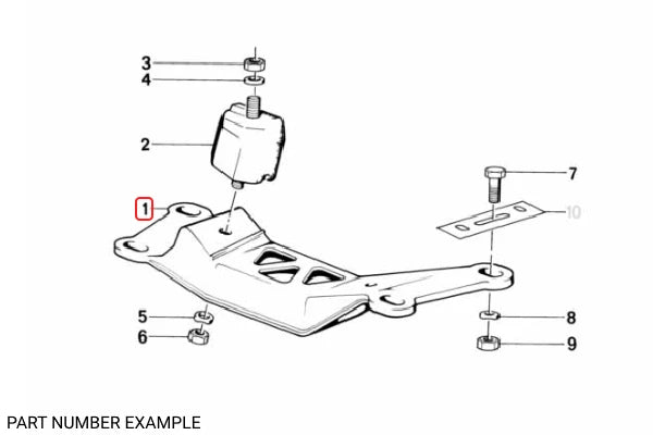 Manual Gearbox Cross Member for E30 – 23711176574