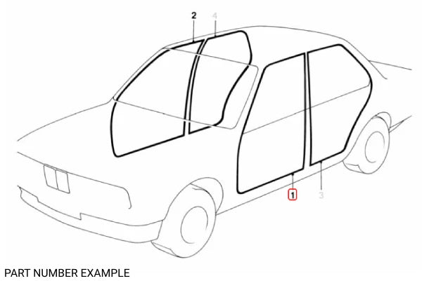 Genuine BMW Door Seal - LHS Coupe  – 51711876151