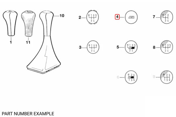 Genuine M Shift Knob Emblem (No Pattern) - 25111221617
