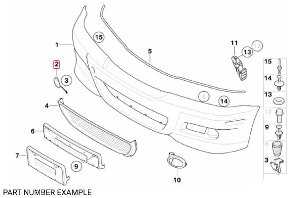 Genuine E46 M3 Front Tow Hook Cover – 51112695252