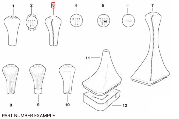 Tall Anatomic Weighted Shift Knob - 5 Speed - 25117503231