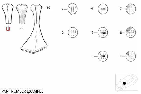 Genuine Leather Shift Knob - 5 Speed – 25117500299