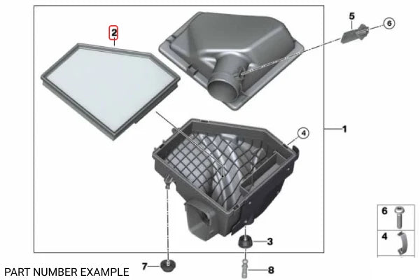 Genuine BMW Air Filter - 13718605164