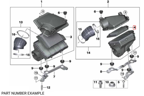Genuine BMW Air Filter Element - 13718091496