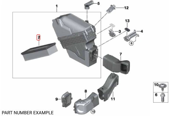 Genuine BMW Air Filter Element - 13718570043