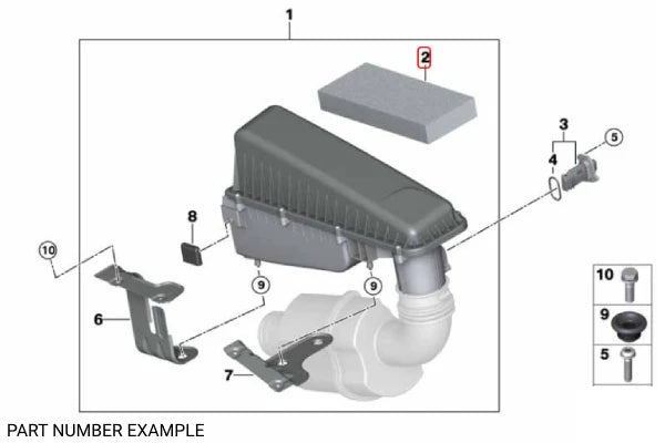Genuine BMW Air Filter Element - 13718626739