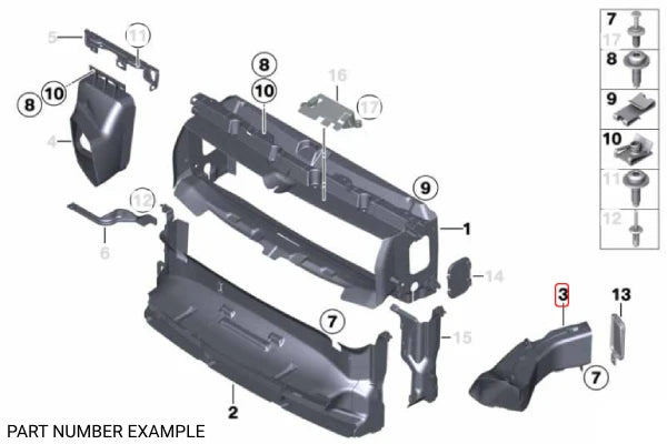 Genuine BMW Brake Duct Left for F20 F21 - 51748050997