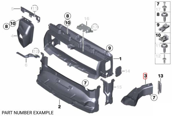 Genuine BMW Brake Duct Right for F20 F21 - 51748050998