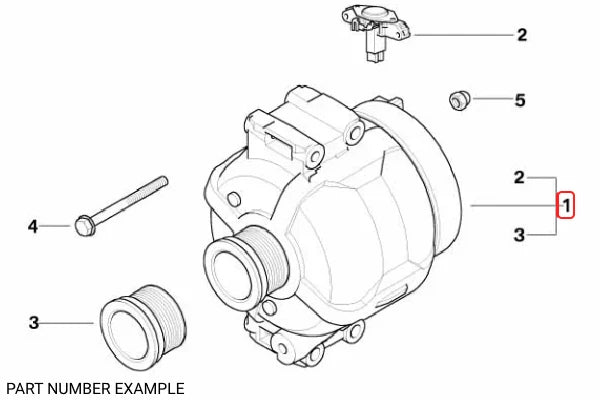 Genuine BMW Alternator Bolt (M10 x 125) – 12318574809