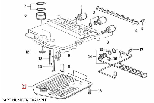Genuine BMW Auto Transmission Oil Filter - 24341422419