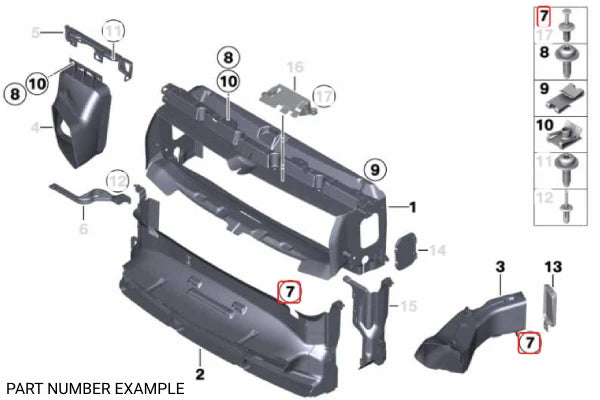 Genuine BMW 4mm Blind Rivet - 66316777308