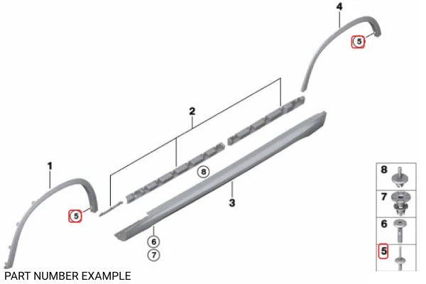 Genuine BMW Blind Rivet Transparent - 51713419594