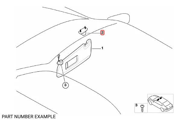Genuine BMW Bracket for Sun Visor in Hellbeige for E46 – 51168243575
