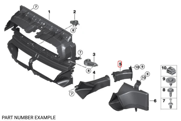 Genuine BMW Brake Air Duct Left for G8x 51748072099