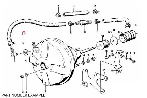 Genuine BMW Brake Booster Vacuum Hose – 34331115926