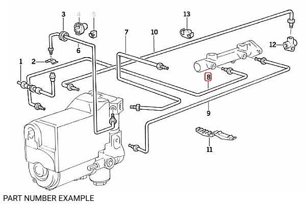 Genuine BMW Brake Line (340mm) – 34326755563