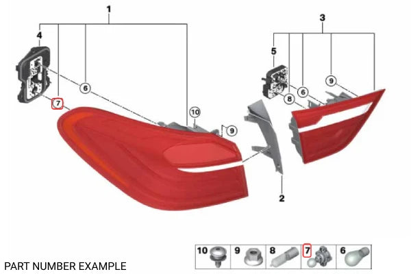 Genuine BMW Bulb w/ Socket for X4 - 63217954459
