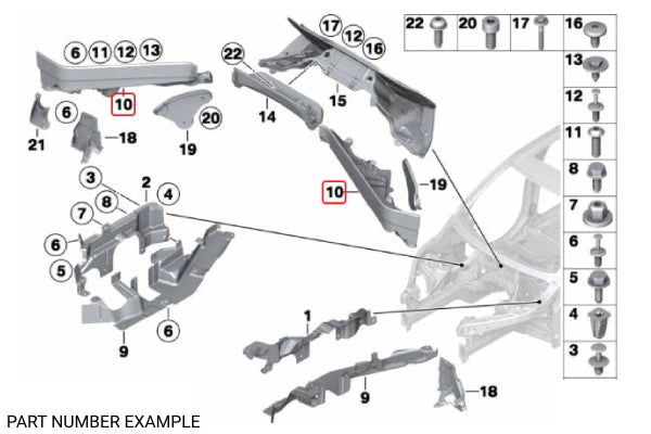 Genuine BMW RHS Bulkhead Engine Compartment for X5 X6 – 51717169420