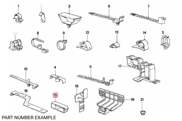 Genuine BMW Cable Holder for E30, Z3 – 61131380381