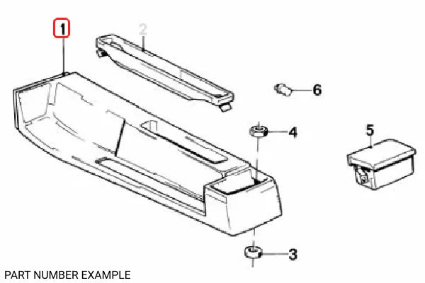 Genuine BMW Center Console Black for E30 – 51161884246
