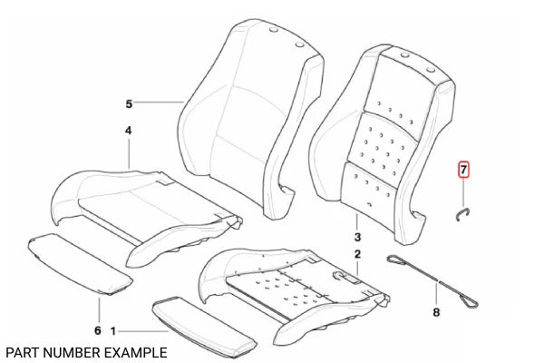 Genuine BMW Upholstery Seat Clamp - 52101945543