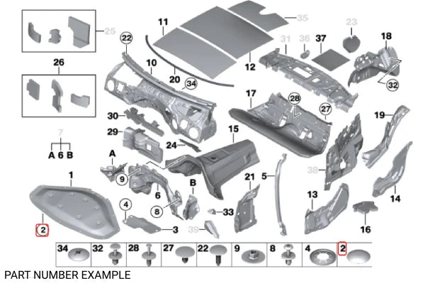 Genuine BMW Insulation Clip - 51489119216