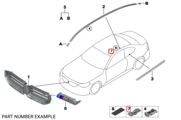 Genuine BMW Clip, Bottom Part - 51138086135