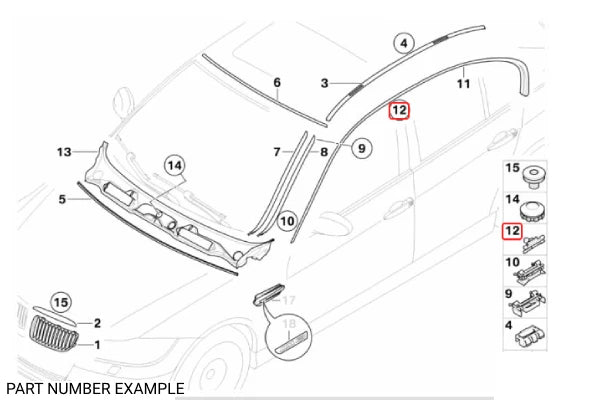 Genuine BMW Moulding Clip – 51137117240